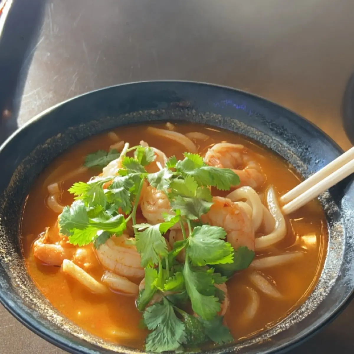 Spicy Shrimp Udon Tom Yum
