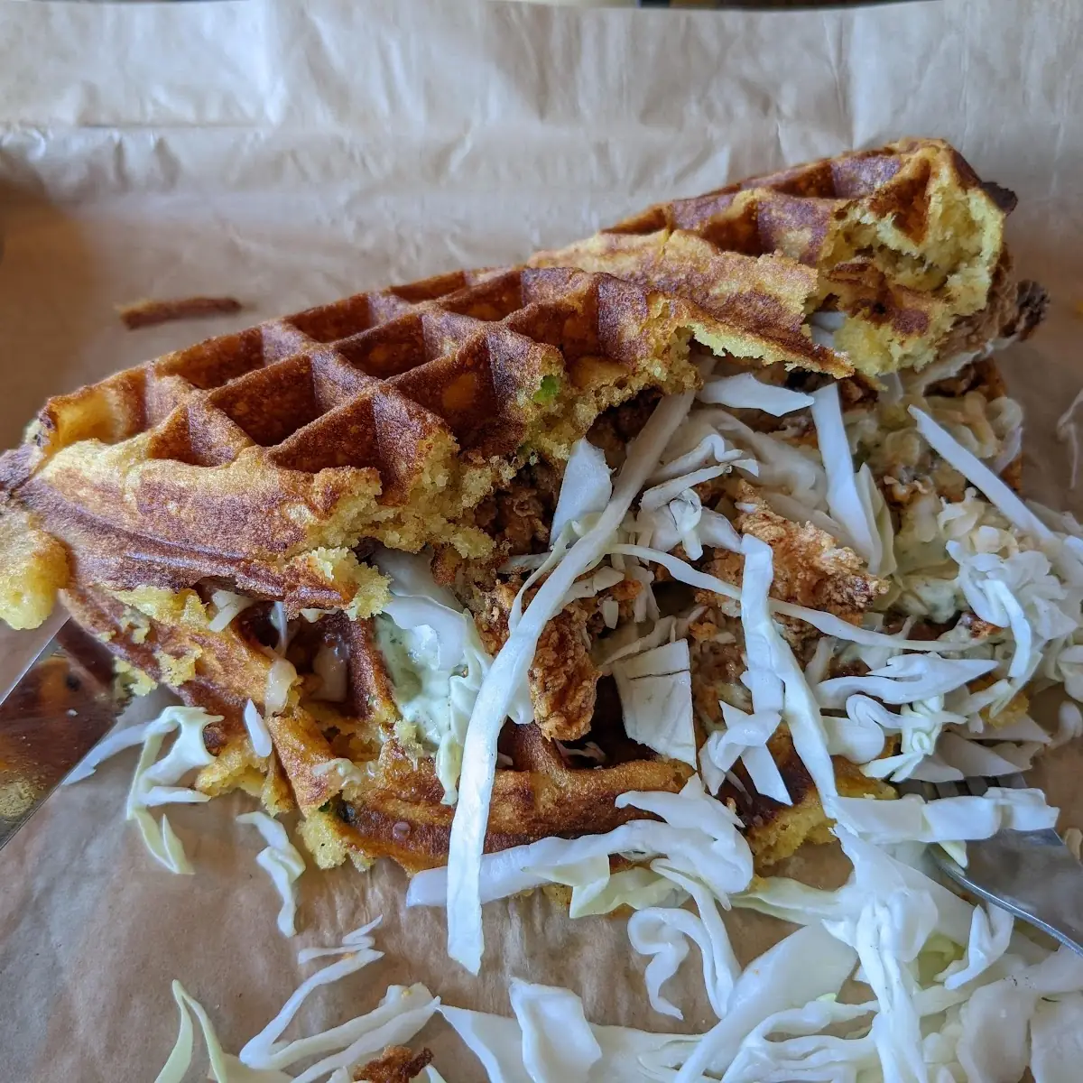 Chicken Taco Waffle