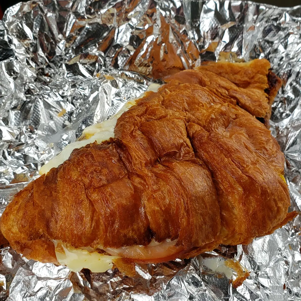 Canadian Bacon Egg and Cheese Croissant