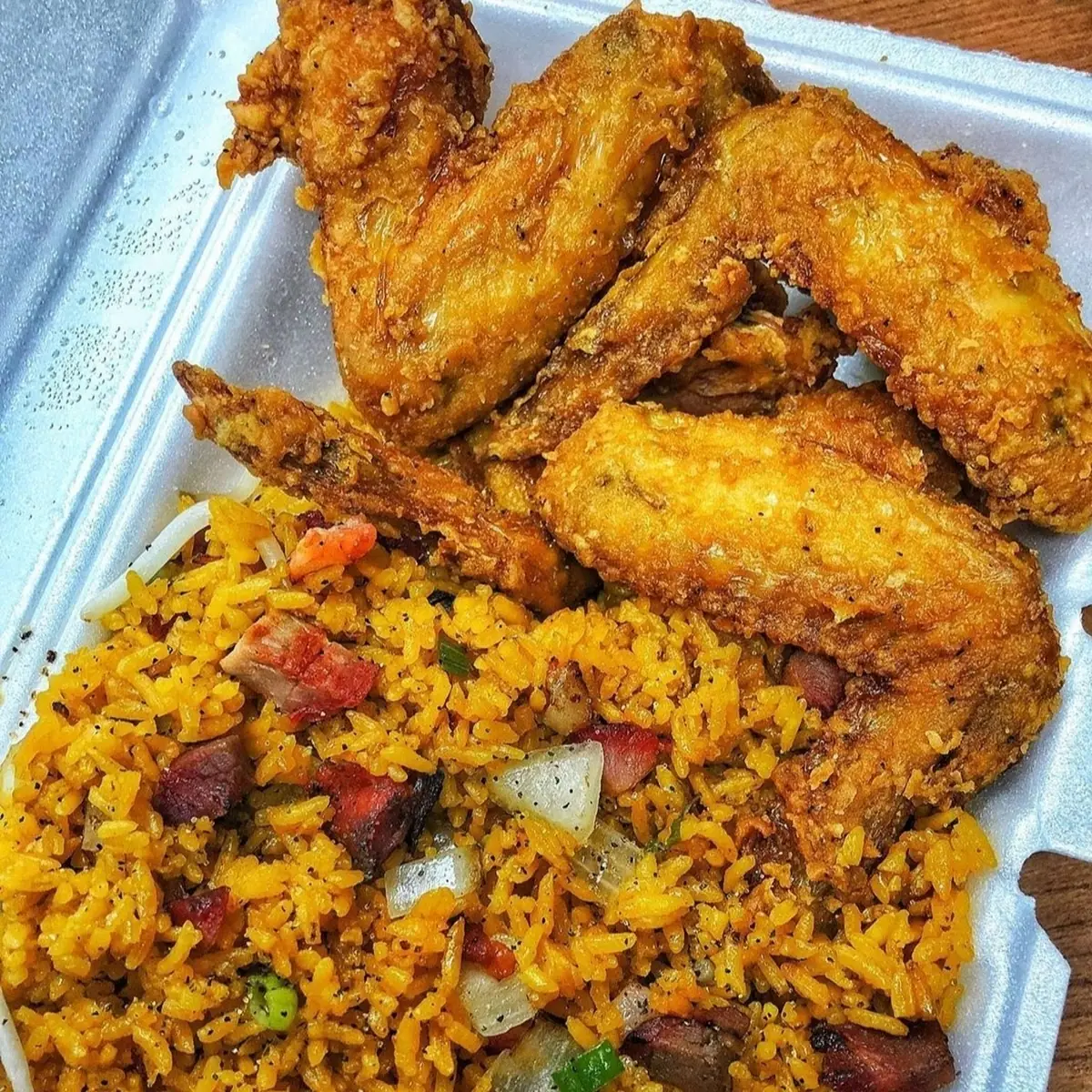 Pork Fried Rice with Wings