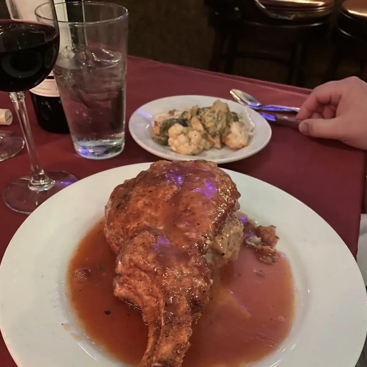 Seafood Stuffed Pork Chop