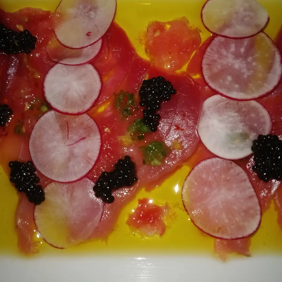 Carpaccio Malatesta Thinly Sliced Raw Beef with Julienne of Vegetables