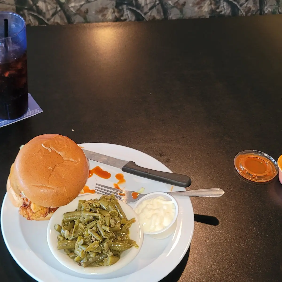 Rooster Sandwich with Buffalo Sauce