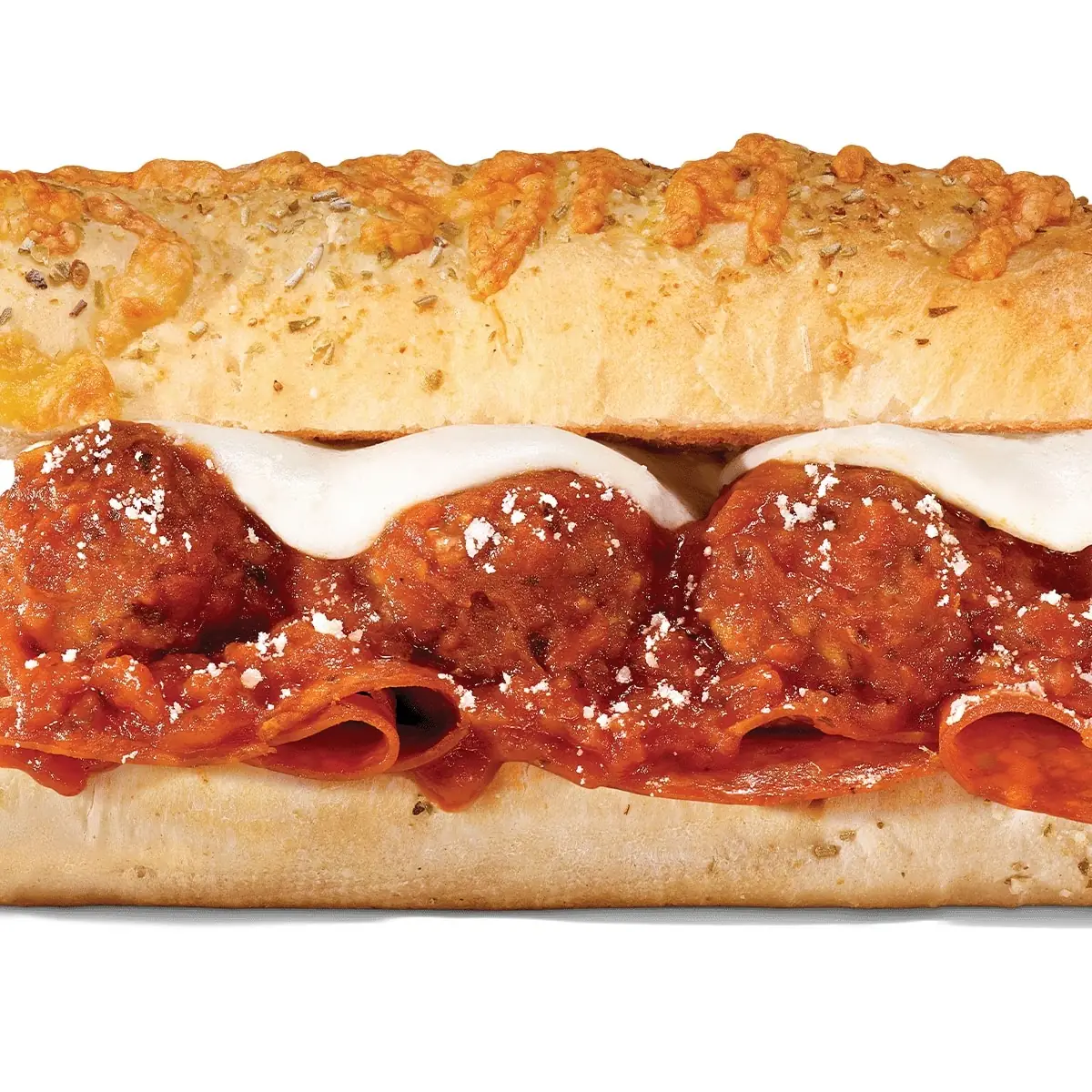 Ultimate Meatball Marinara on Cheesy Garlic Bread