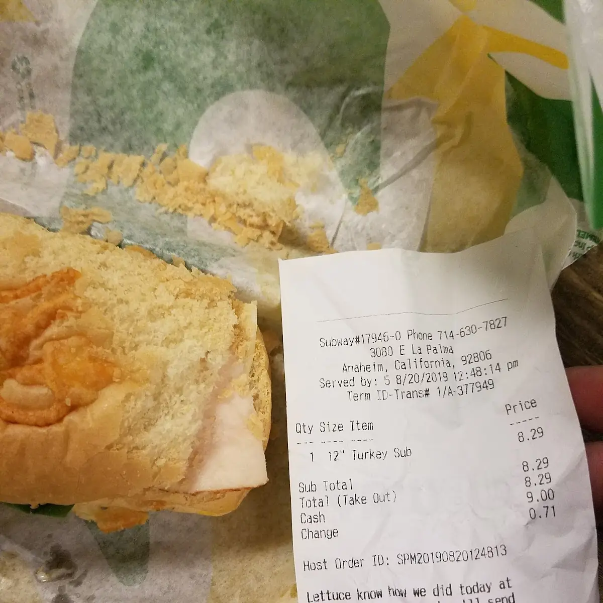 Stale Bread on a Turkey Breast Sandwich