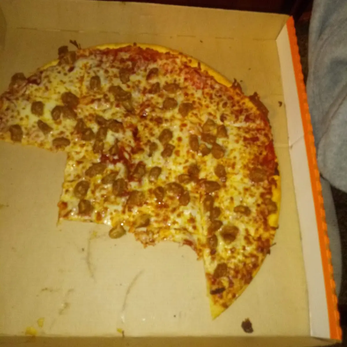 Sausage Thin Crust Pizza Party Cut