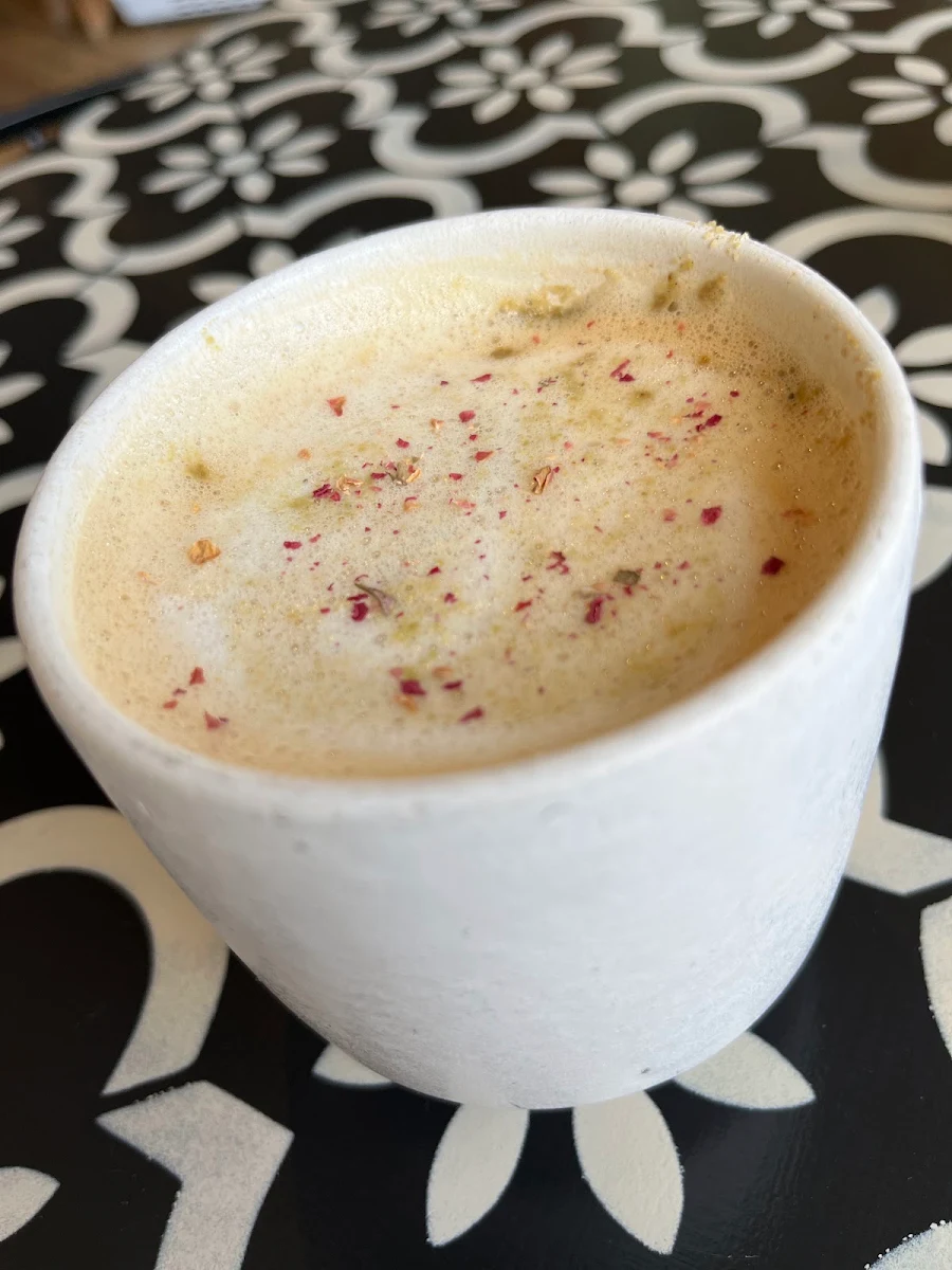 Cardamom Pistachio Rose Latte