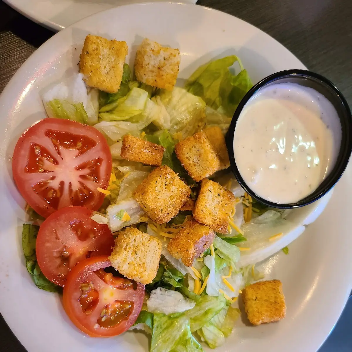 Side Salad with Ranch Dressing