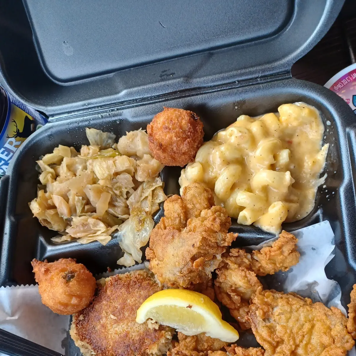 Fried Oysters Flonder Red Rice Mac