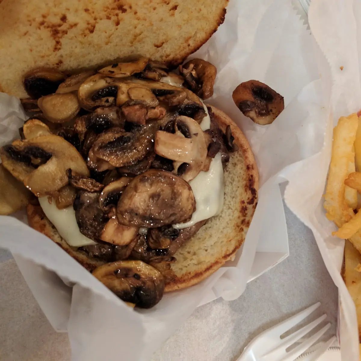 Mushroom Swiss Burger