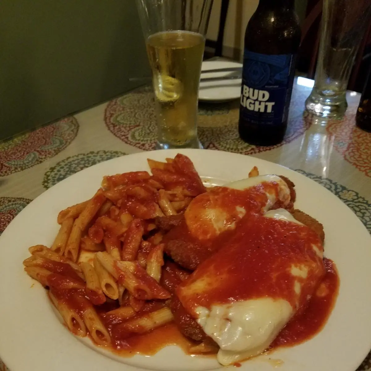 Chicken Parmesan with Penne Pasta