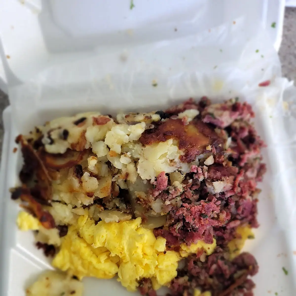 Corned Beef Hash with Eggs