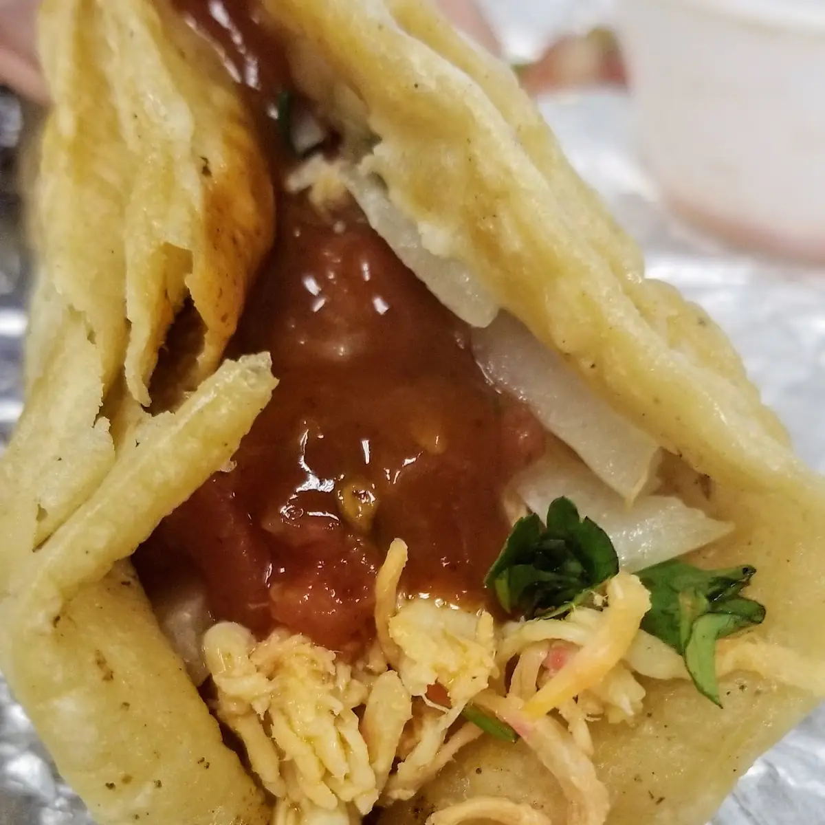 Shredded Chicken Taco