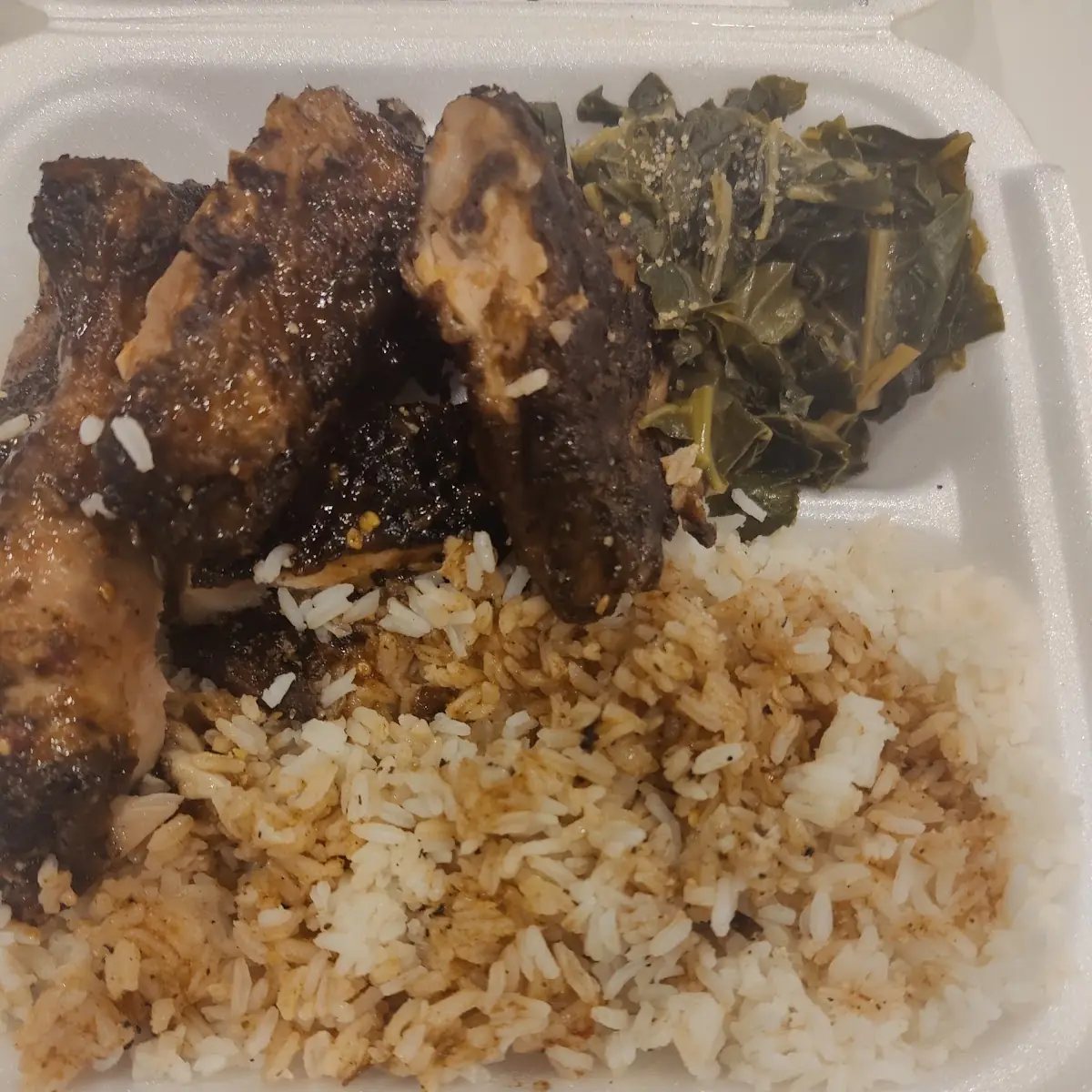Jerk Chicken Large w White Rice