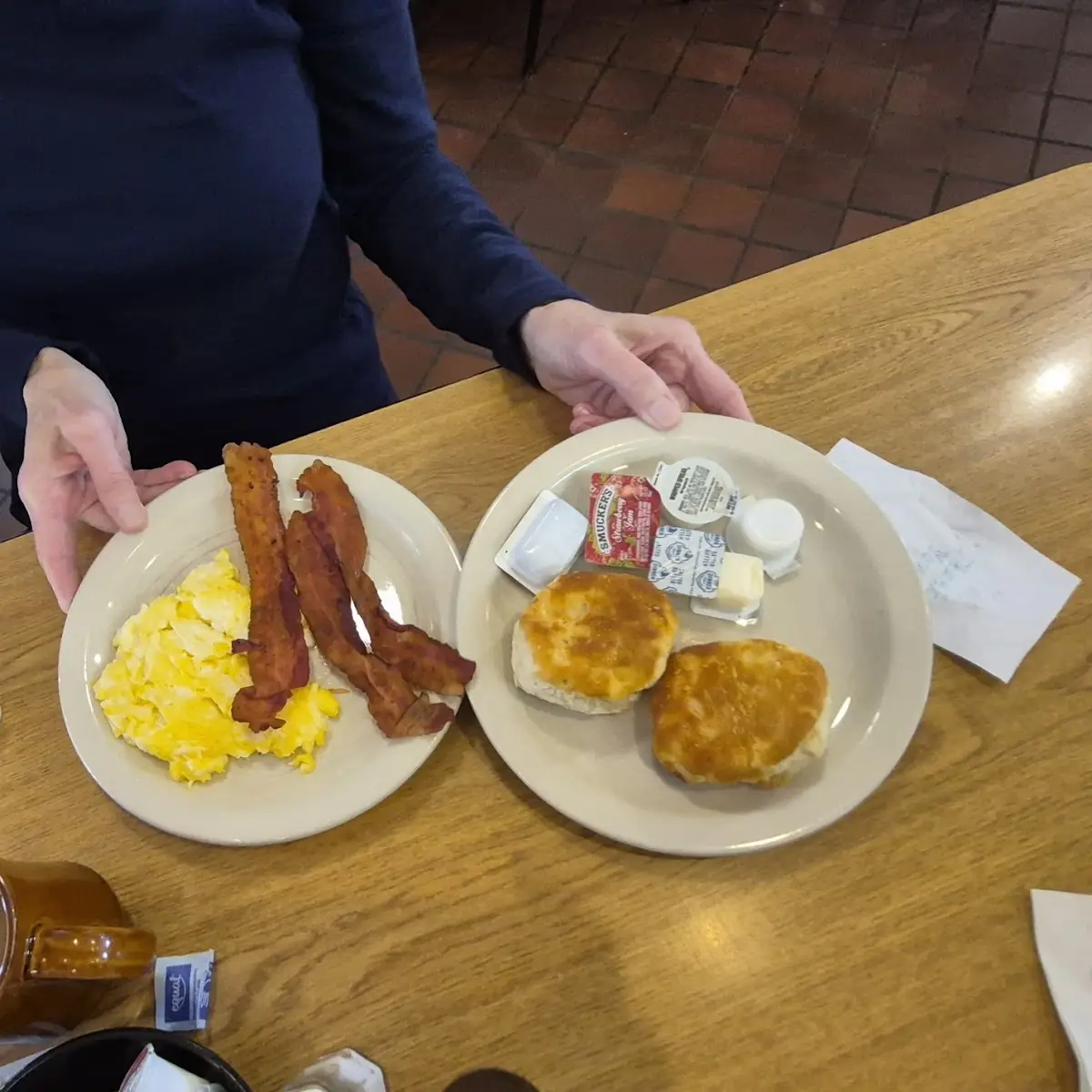 Ham and Cheese Omelette and Hash Browns