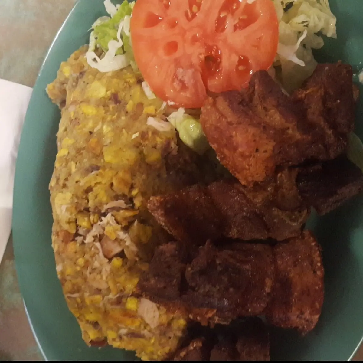 Mofongo Con Carne Frita