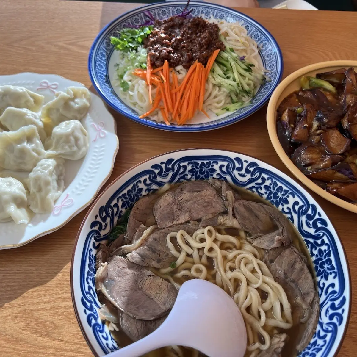 Beef Noodle Soup and Dumplings