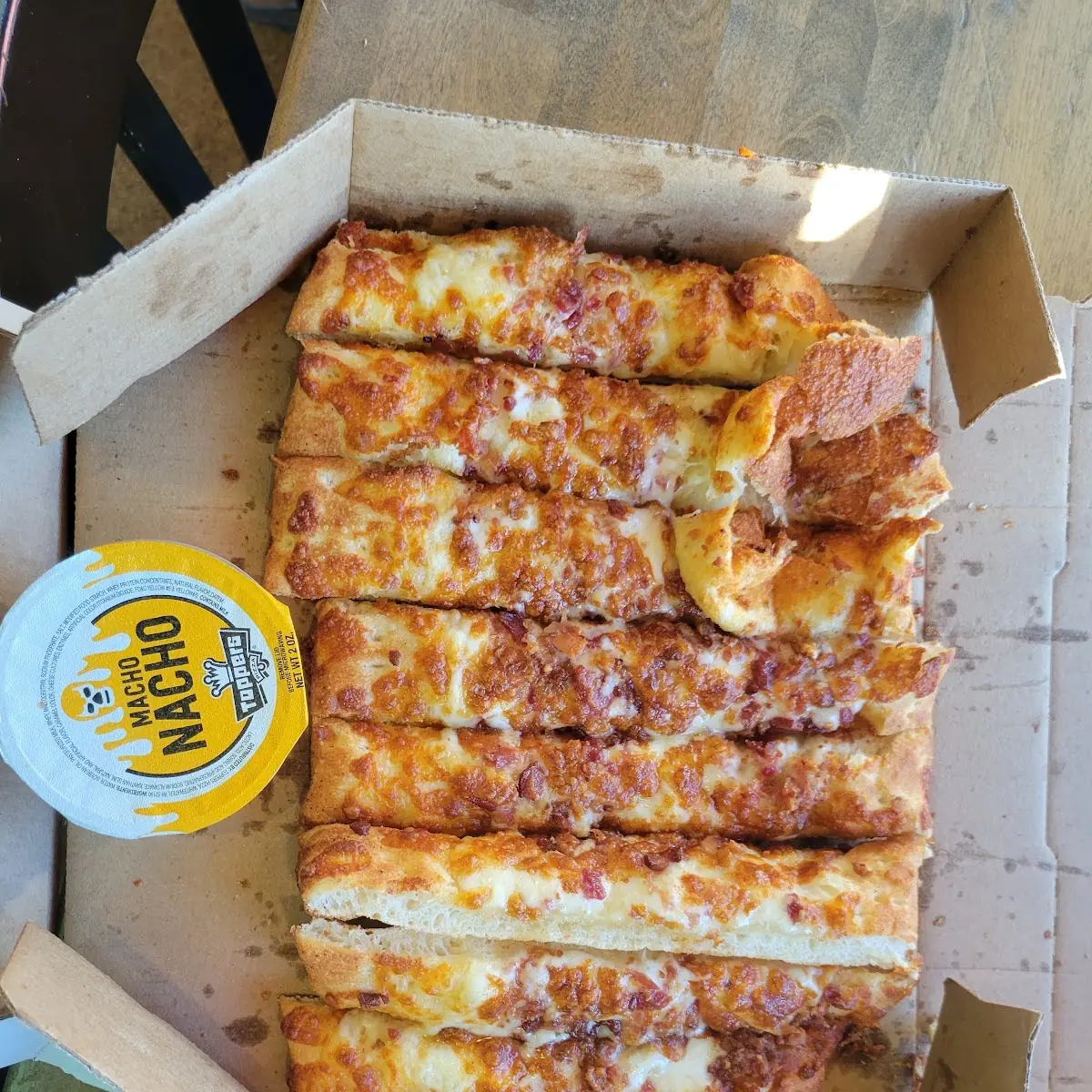 Bacon Cheese Sticks with Nacho Cheese Sauce