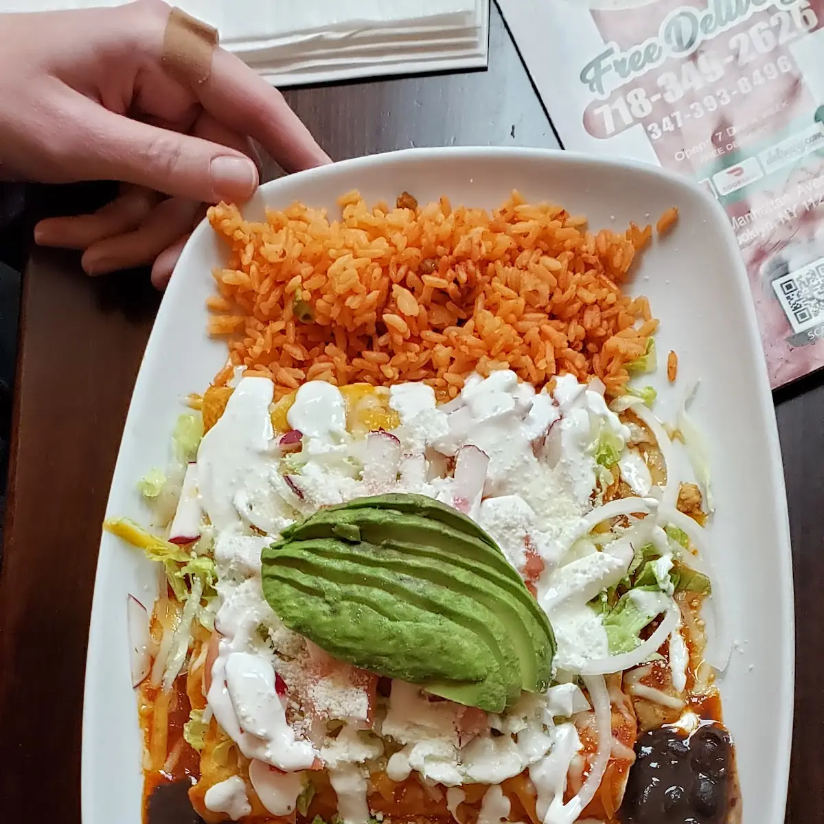 3 Chicken Enchiladas in Red Sauce