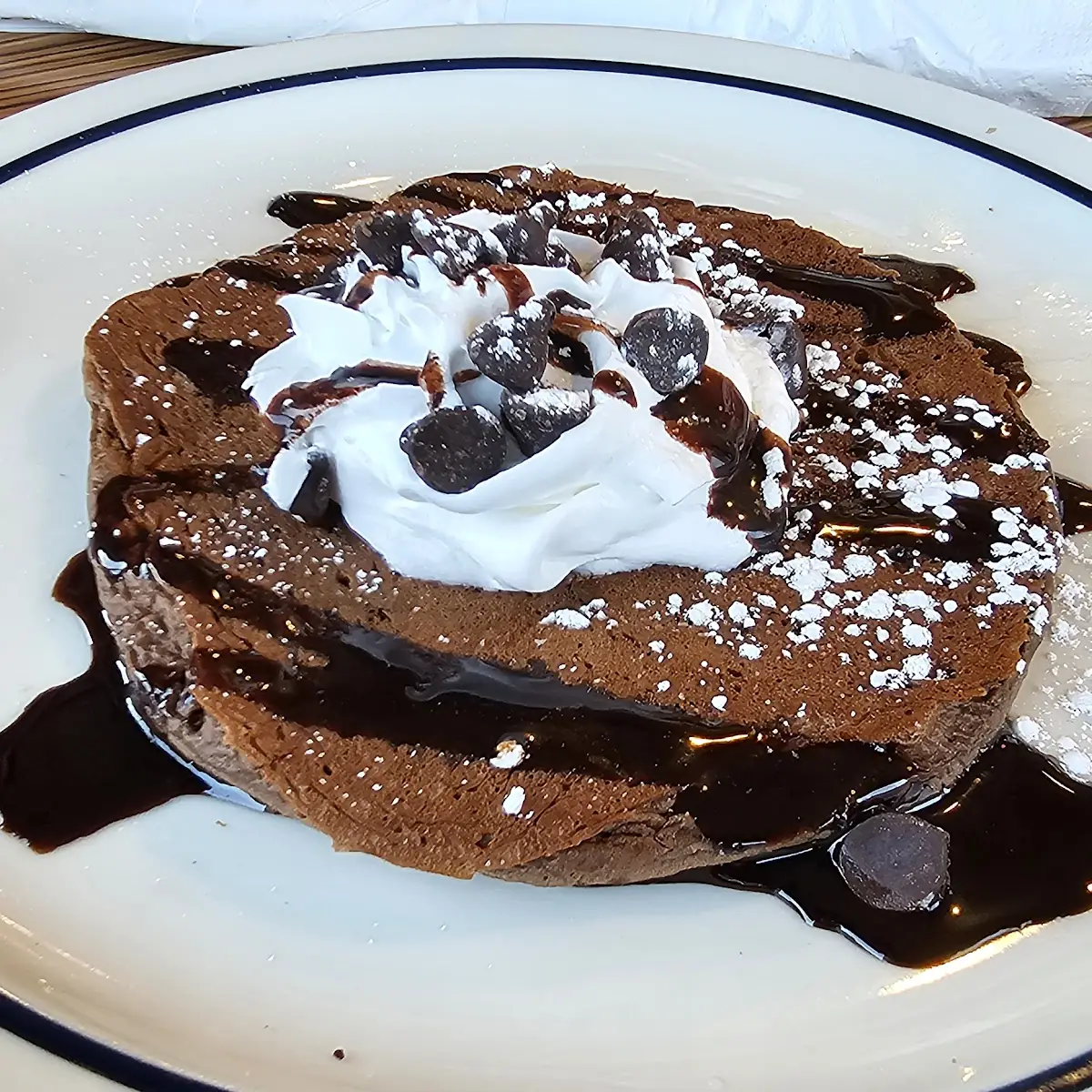 Belgian Dark Chocolate Mousse Pancakes