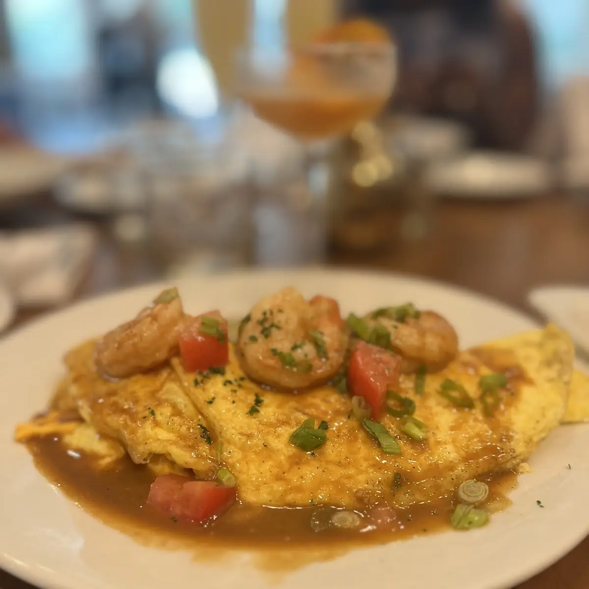 BBQ Shrimp Omellette