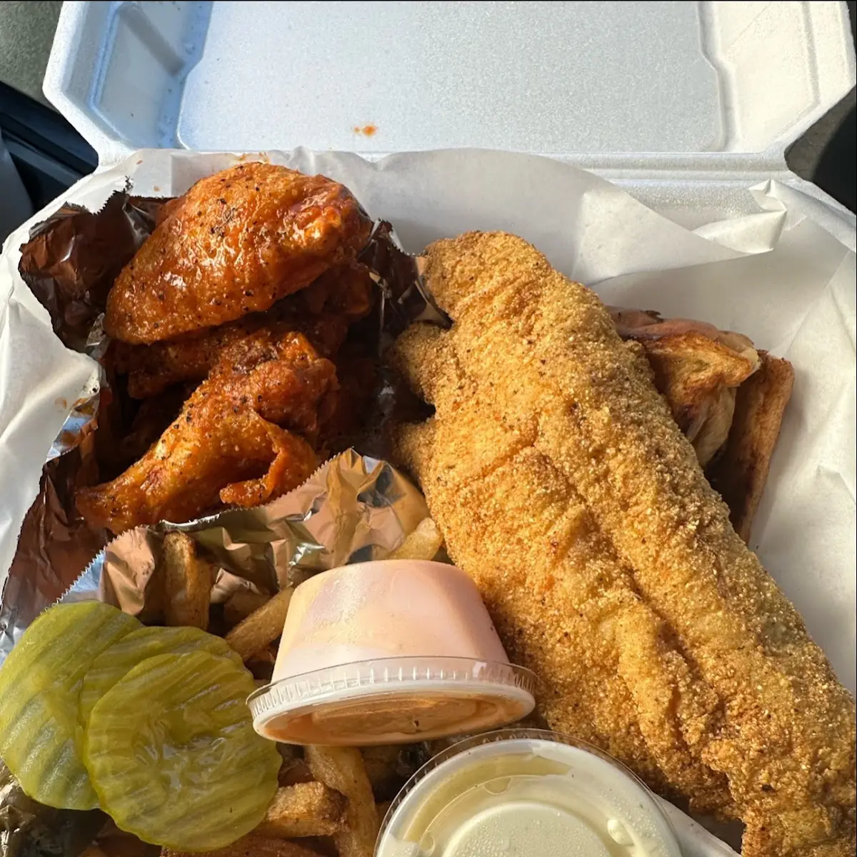 Cat Fish and Wing Combo