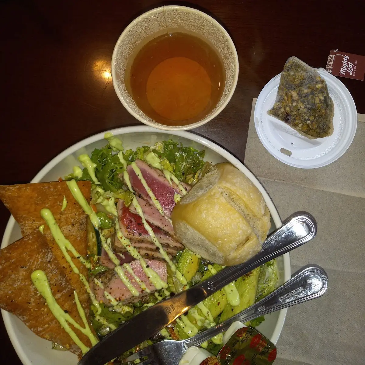 Seared Ahi Tuna Salad & Citrus Chamomile Tea
