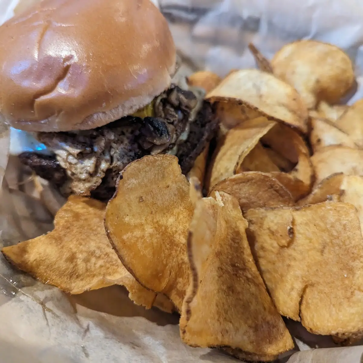Mushroom Swiss Burger