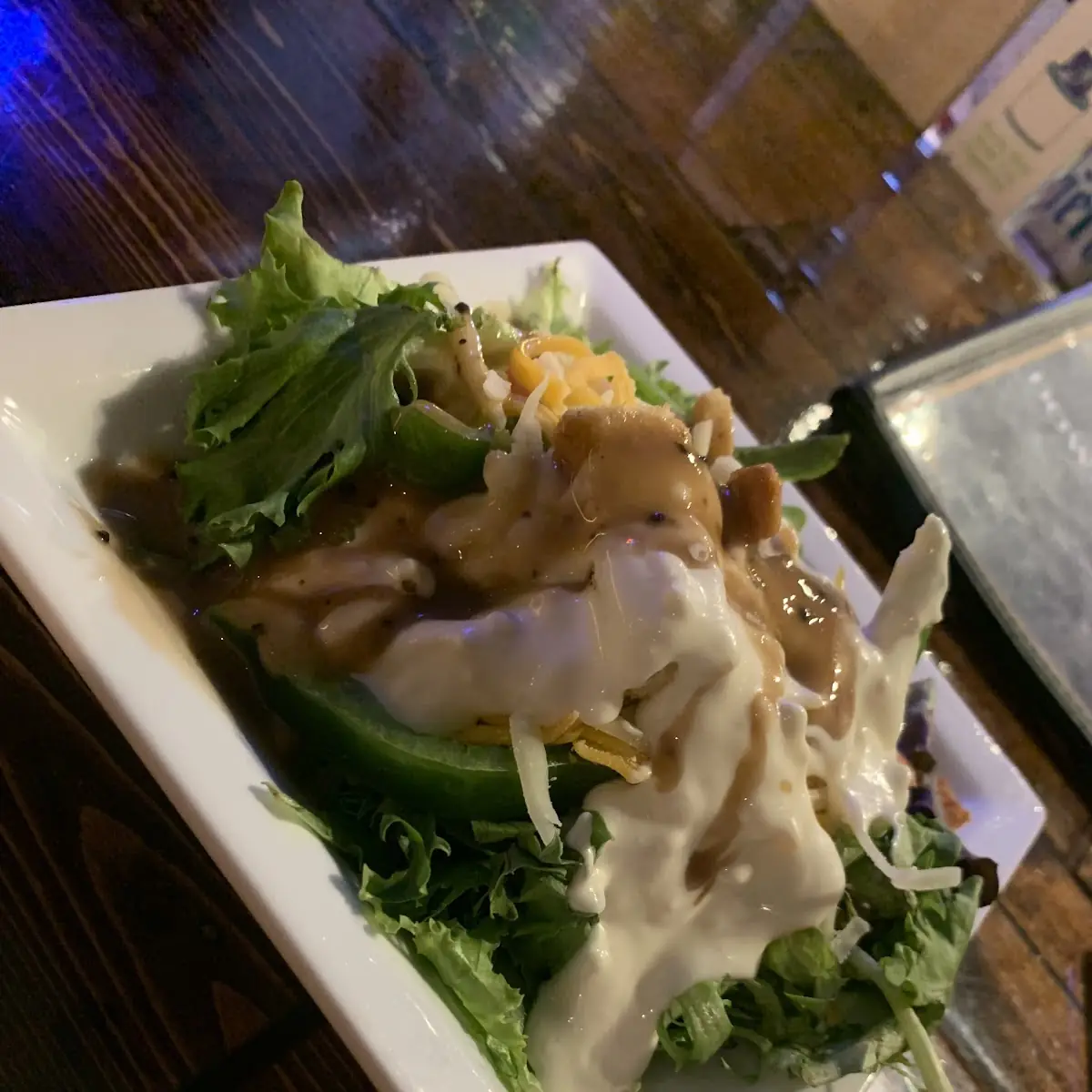 Side Salad with Balsamic and Blue Cheese