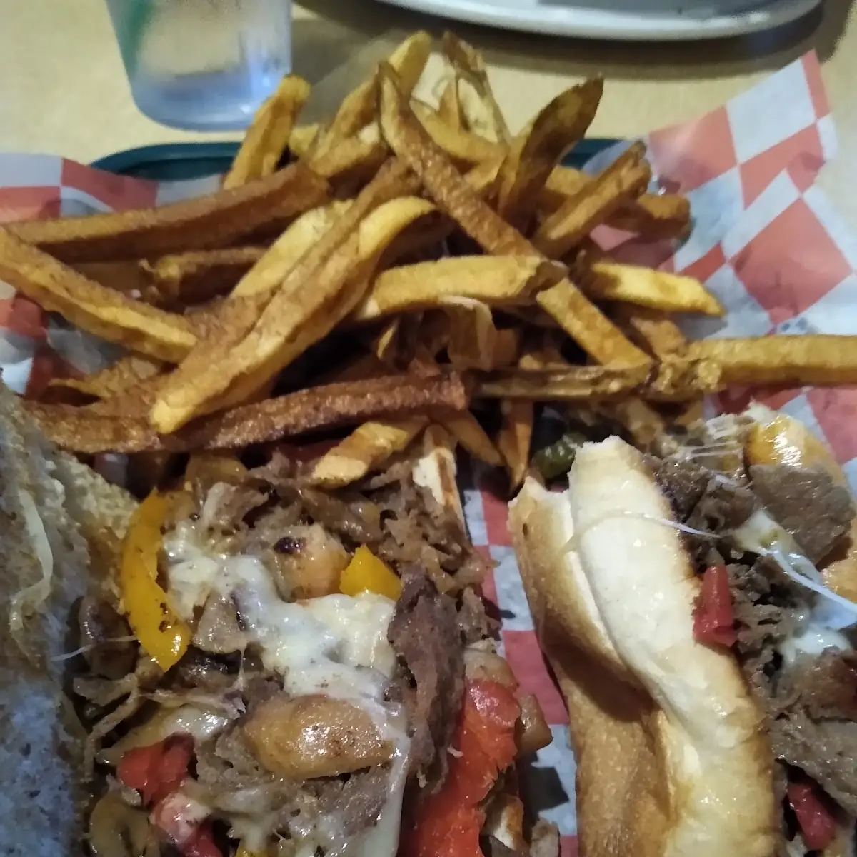 Philly Cheese Steak Sub and Fresh Cut Fries