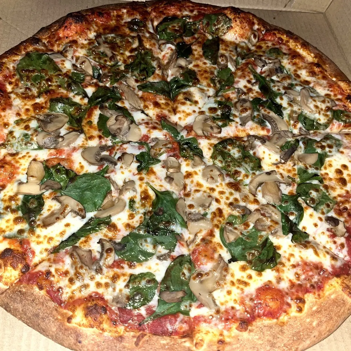 Spinach & Mushroom Pizza