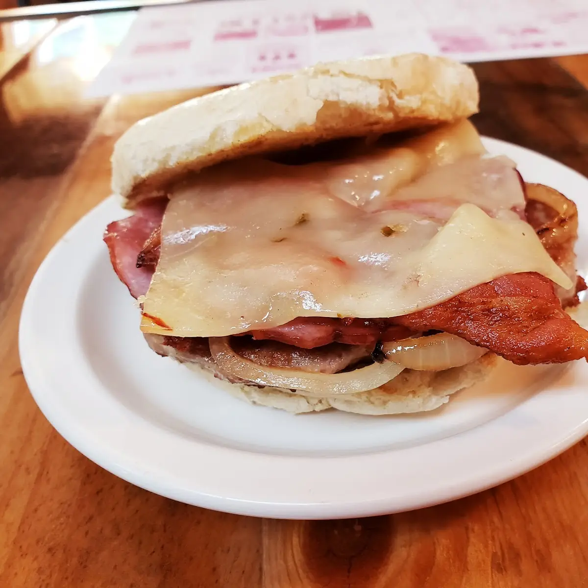 Breakfast Sandwich Ham Steak Bacon or Sausage