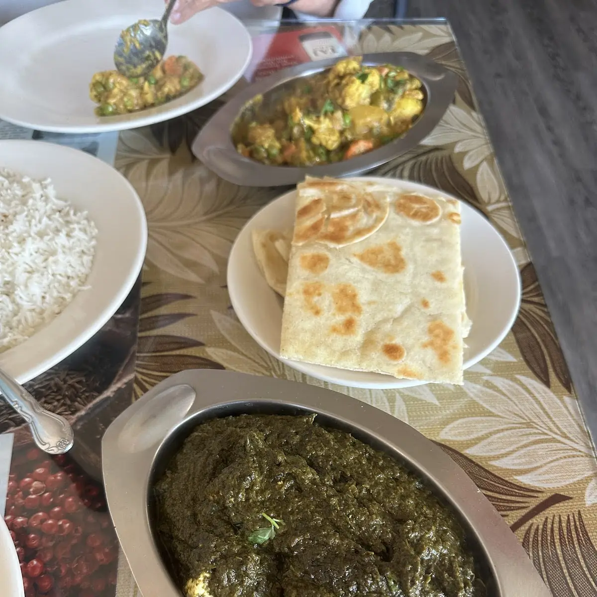 Saag Paneer and Vegetable Korma
