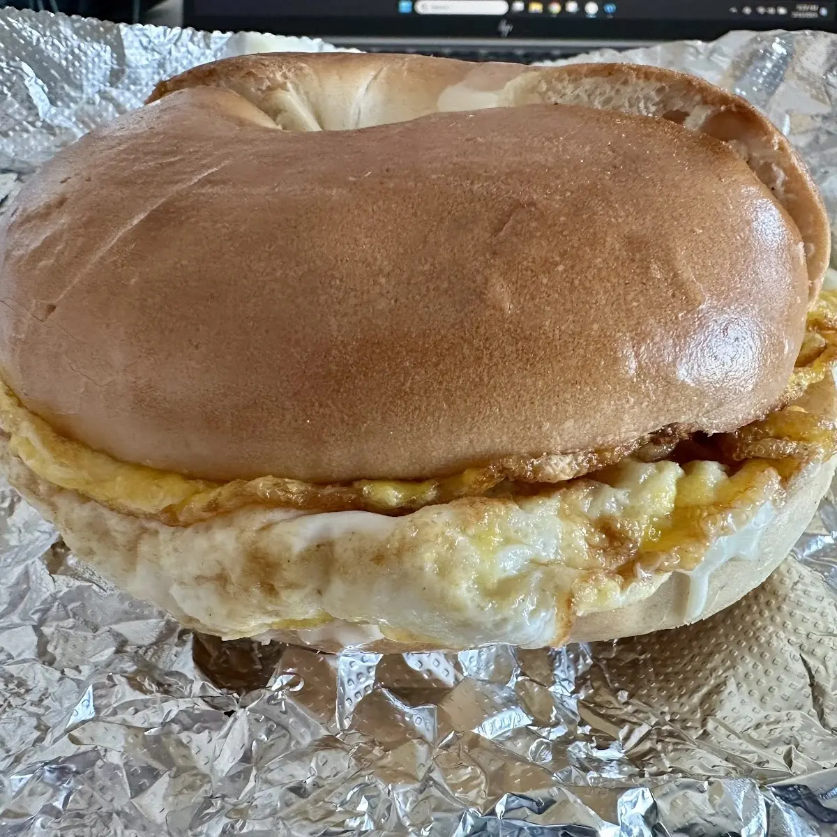 Sausage Egg and Cheese on a Plain Bagel