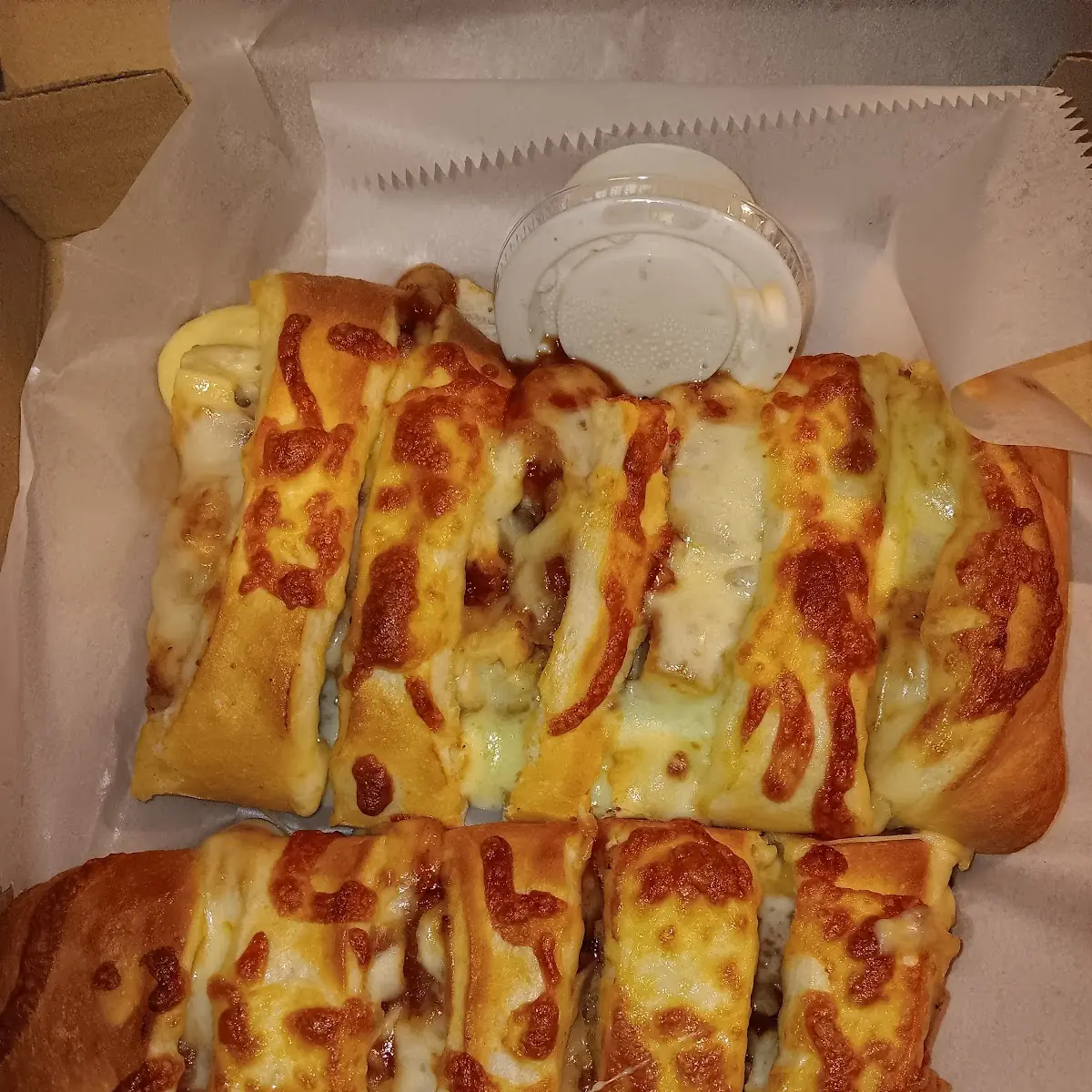 Stuffed BBQ Chicken Cheesy Bread