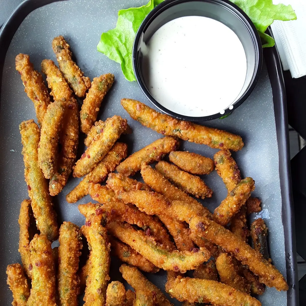 Spicy Breaded Green Beans