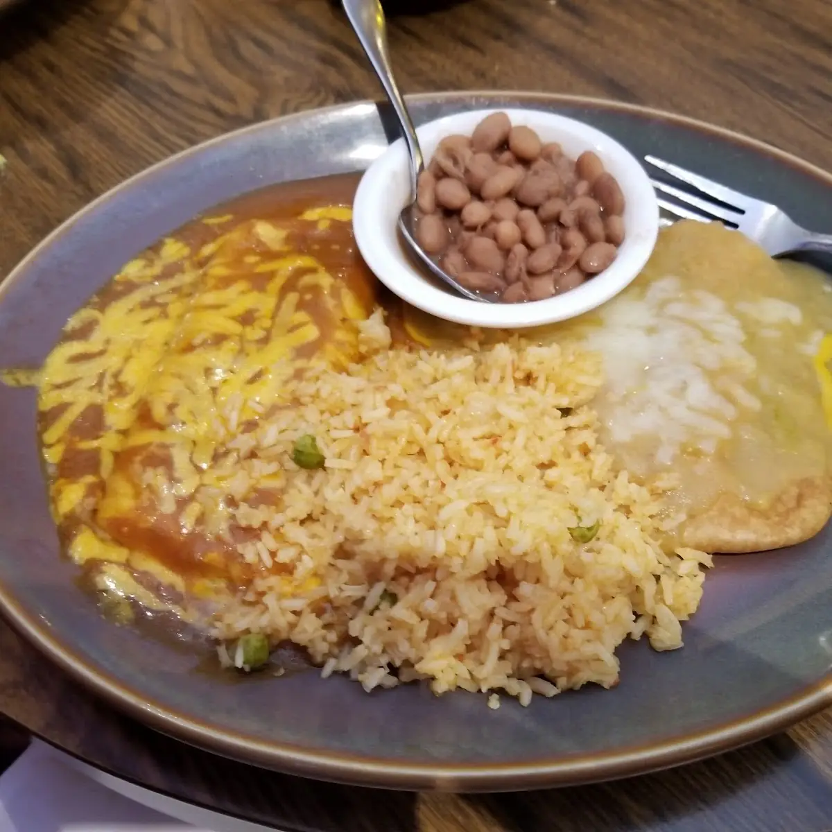 Enchilada Plate and Chile Relleno
