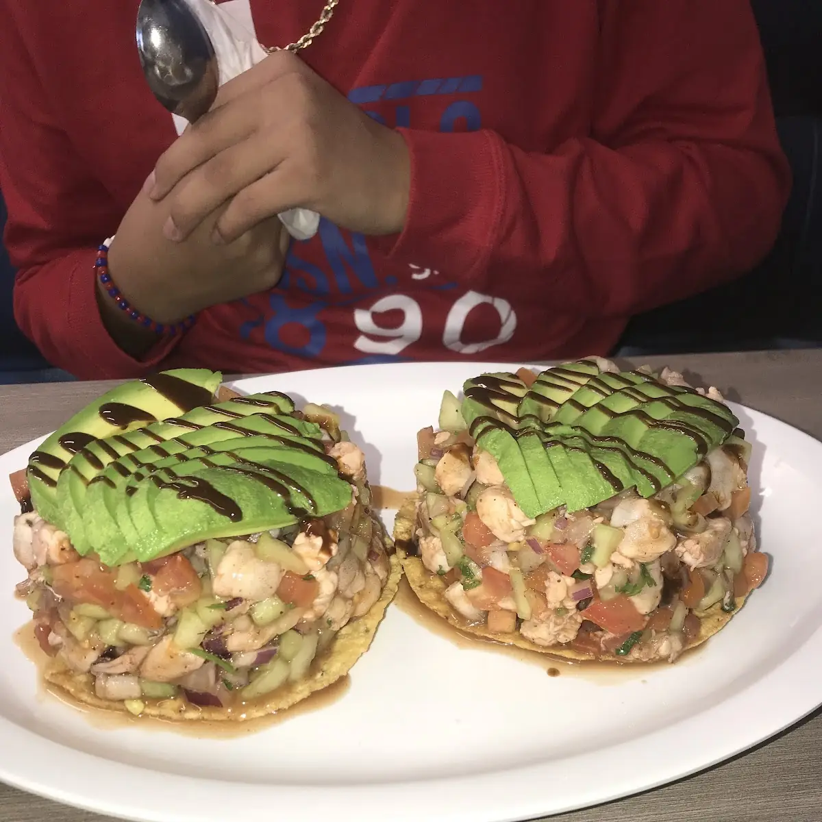 Tostada De Ceviche Mixto