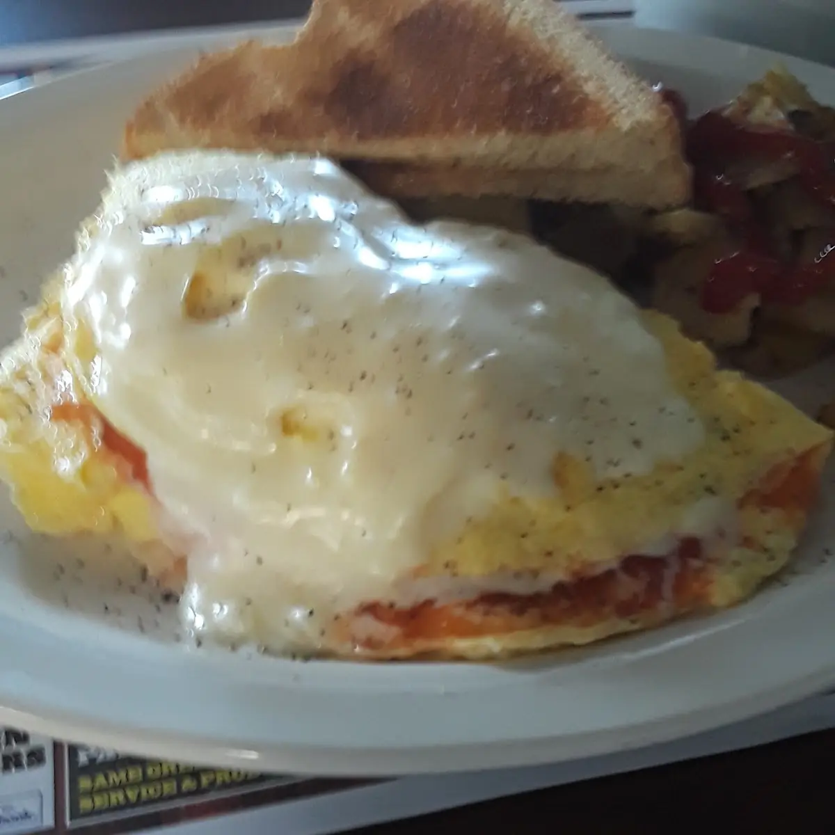 Mexican Omelette with Hash Browns