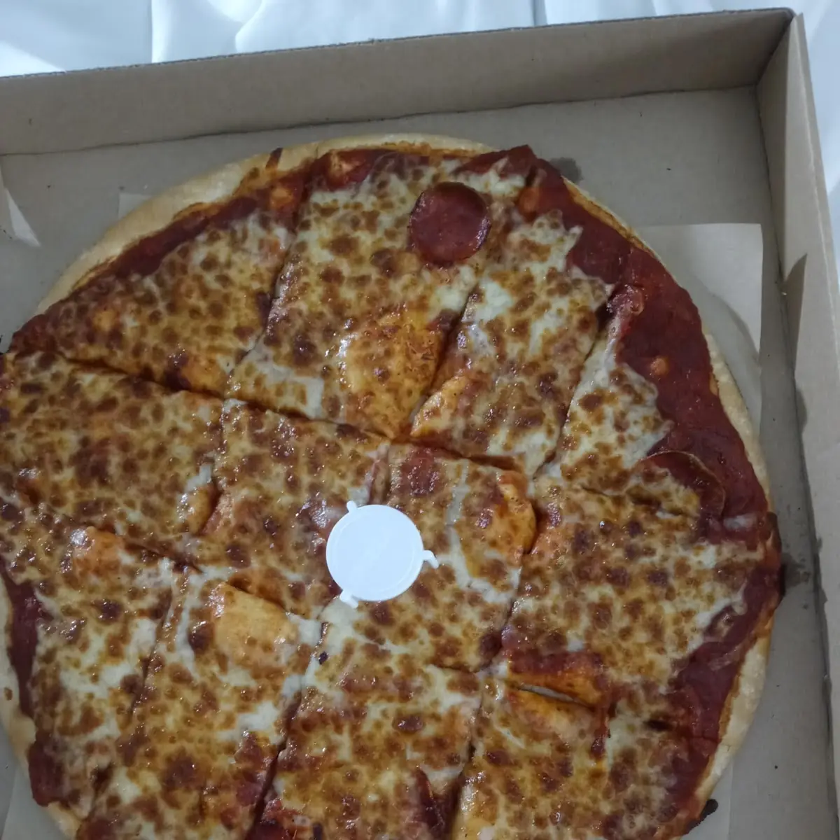 Half Cheese Half Pepperoni Pizza