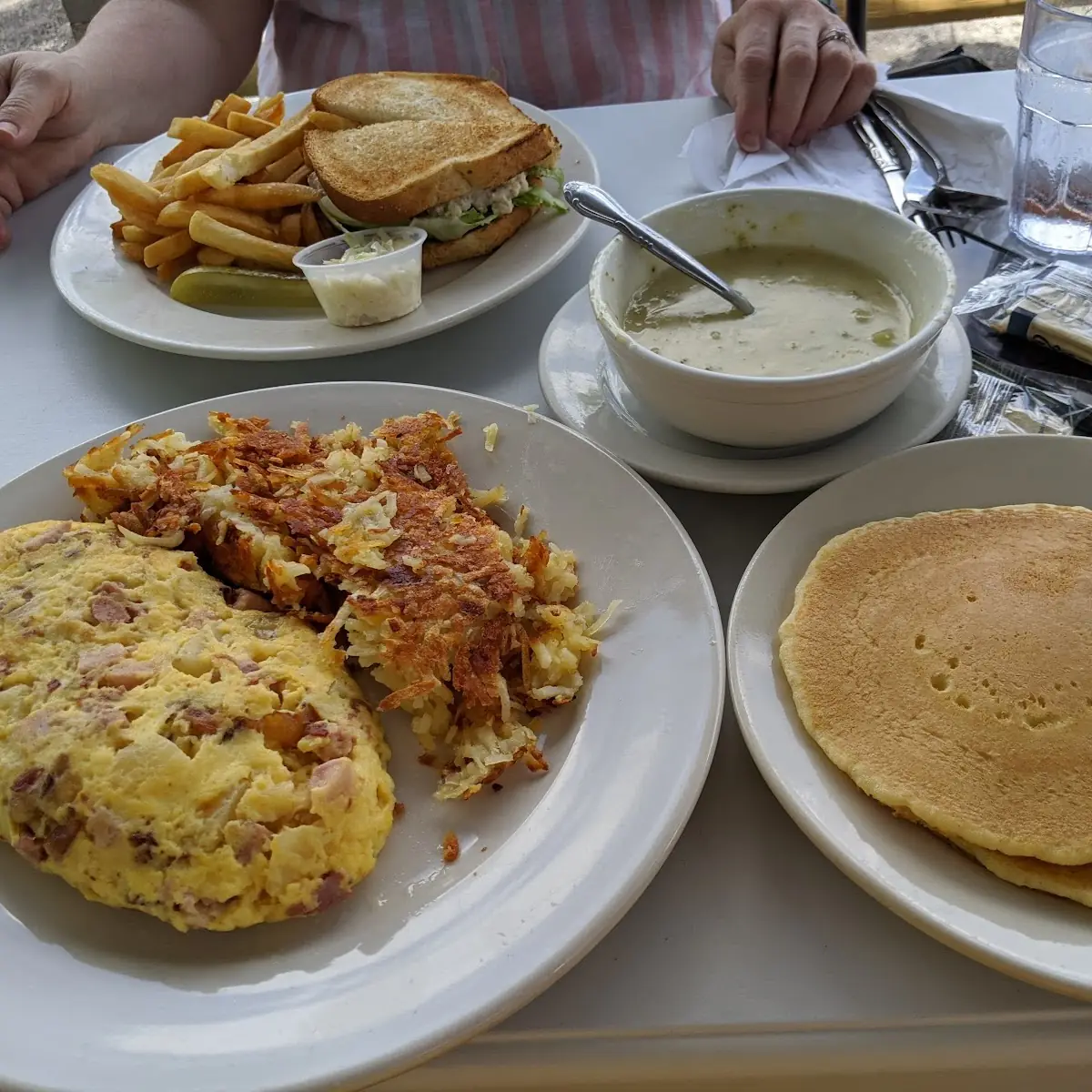 Omelette Chicken Salad Sandwich
