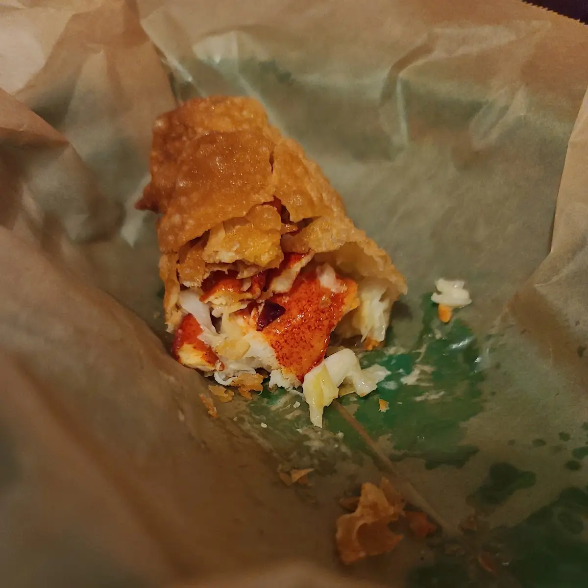 Half a Lobster Egg Roll