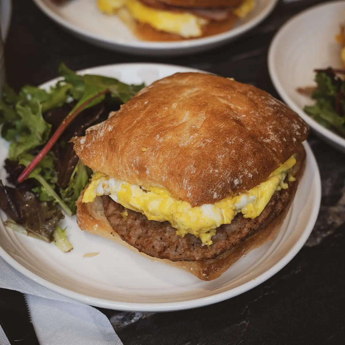 Steak Eggs and Cheese Sandwich