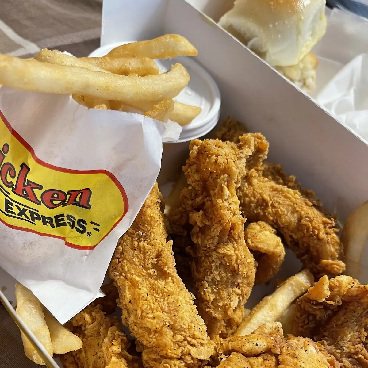 Spicy Chicken Tenders with Fries