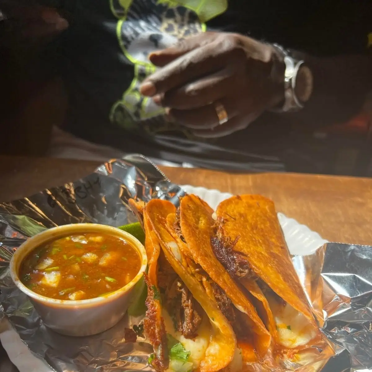 Birria Tacos Carne Asada