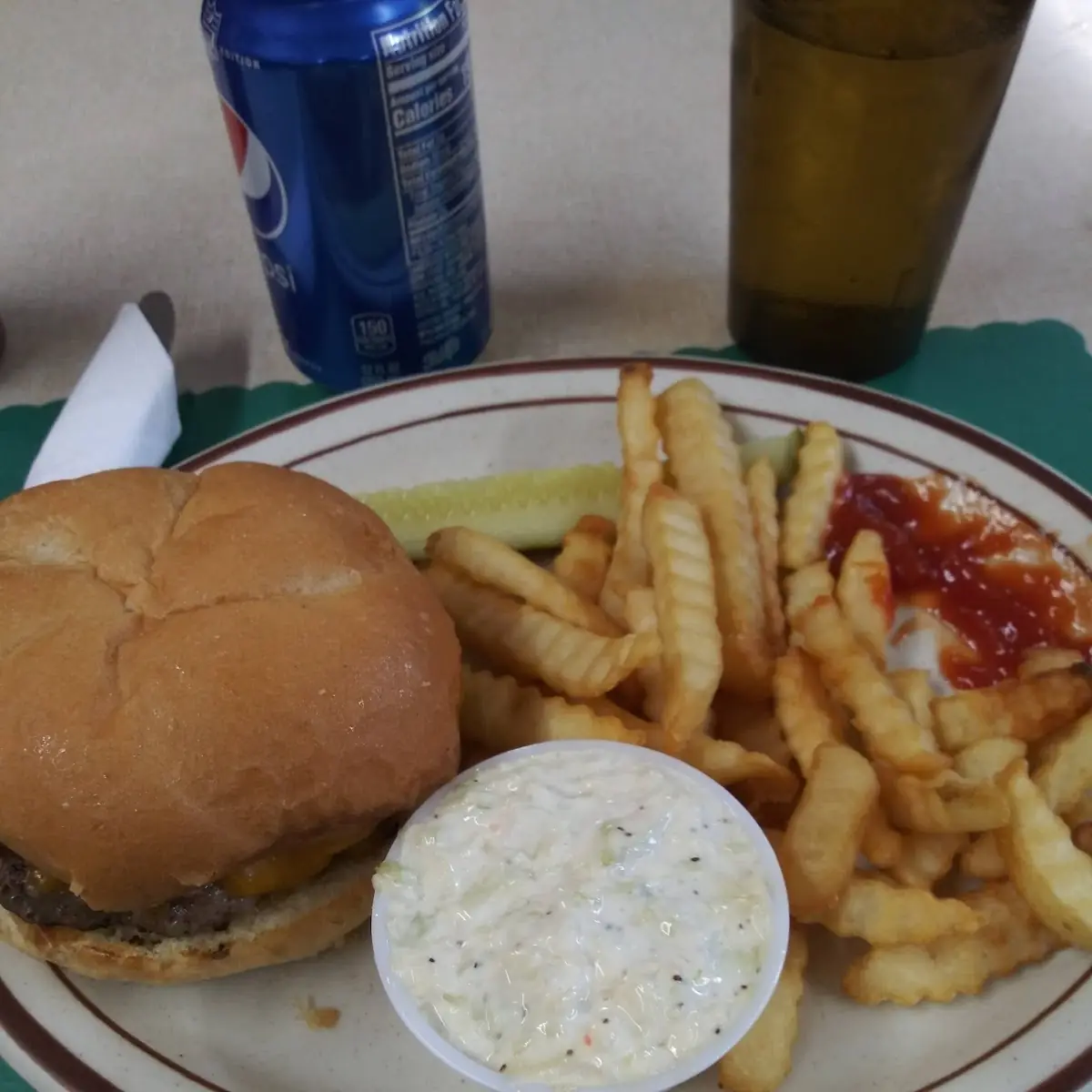 Cheese Burger with Fries
