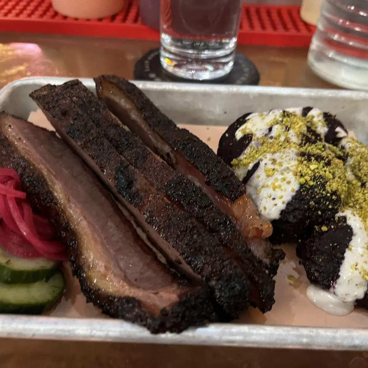 Smoked Brisket and Beets, Sawyer's Craft BBQ