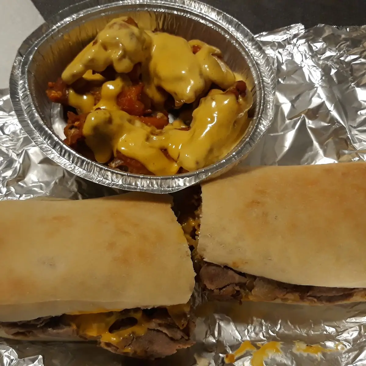 Philly Cheesesteak with Honey Mustard Wings