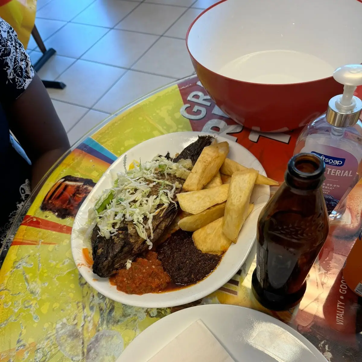 Tilapia and Fried Yam