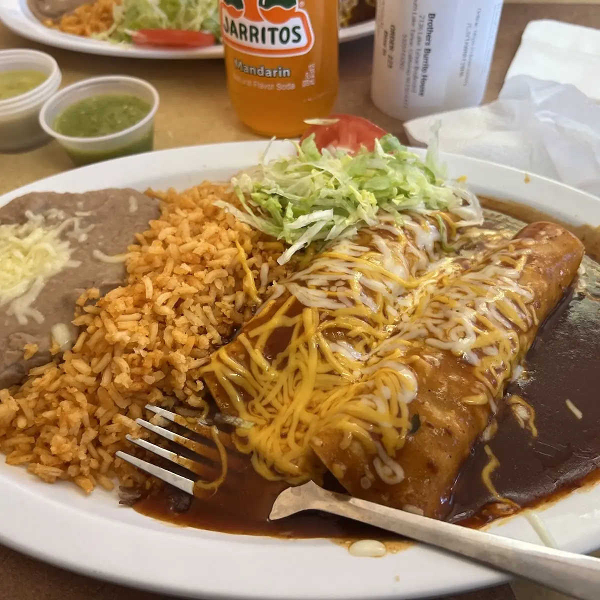 Beef Enchilada Plate